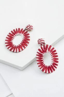 Raffia Wrapped Earrings -Versona Shop 130278 60103 l