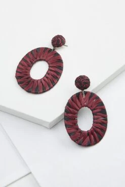 Raffia Wrapped Earrings -Versona Shop 130278 622 l