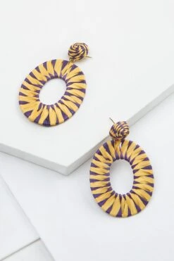 Raffia Wrapped Earrings -Versona Shop 130278 726 l