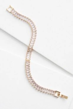 Glass Stone Tennis Bracelet