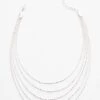 Multi Layered Silver Necklace -Versona Shop 134039 959 l