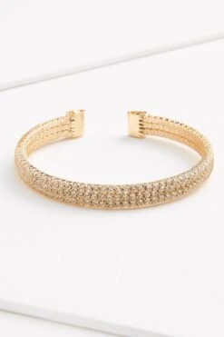 Gold Mesh Cuff Bracelet