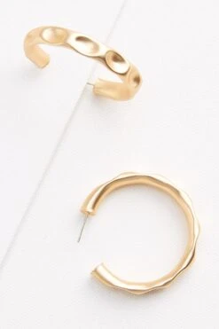 Hammered Hoop Earrings