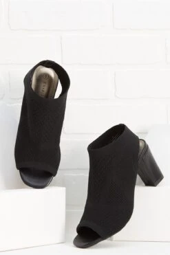 Knit Open Toe Booties