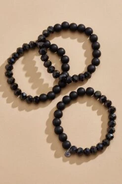 Black Bracelet Set