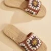Multi Crochet Slide Sandals -Versona Shop 137851 002 l