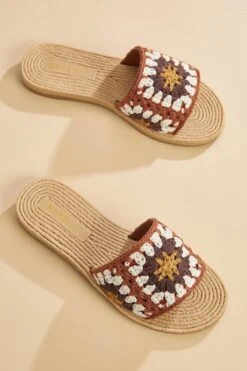 Multi Crochet Slide Sandals
