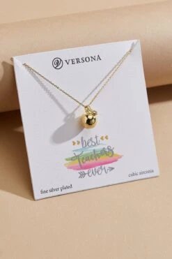 Fine Plated Best Teacher Necklace