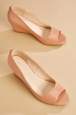 Open Toe Patent Wedges