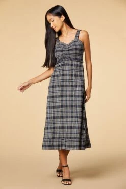 Don`t Be Plaid Midi Dress