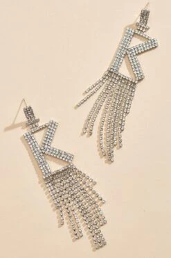 K Initial Earrings