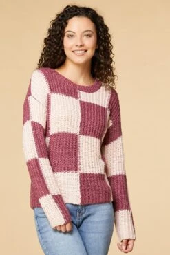 Checkmate Chic Sweater