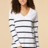 Personality Stripe Sweater-white -Versona Shop 140479 191 l