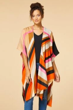 Stripe A Pose Kimono