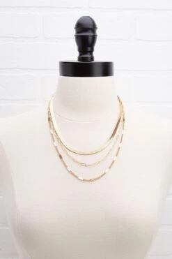 Gold Layered Chain Necklace -Versona Shop 45230186 1