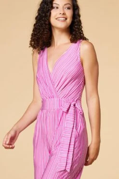 Stripe Out Jumpsuit -Versona Shop 45268931 2