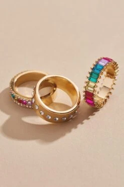 Colorful Stones Ring Set -Versona Shop 45280368 1