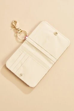 Red And White Houndstooth Id Wallet -Versona Shop 45281143 2