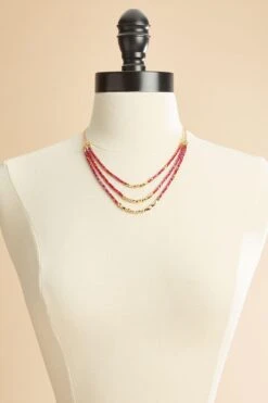 Cactus Flower Layered Necklace -Versona Shop 45303039 1