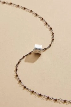 Silver Barrel Necklace -Versona Shop 45305687 2
