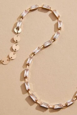 Gold Baguette Necklace -Versona Shop 45305857 2