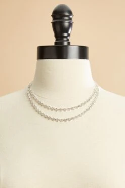 Rhinestone Earrings And Necklace Set -Versona Shop 45313810 1