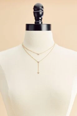 Layered Bezel Necklace -Versona Shop 45313833 1