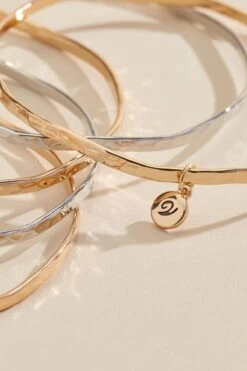 Mixed Hammered Bangle Set -Versona Shop 45314831 1
