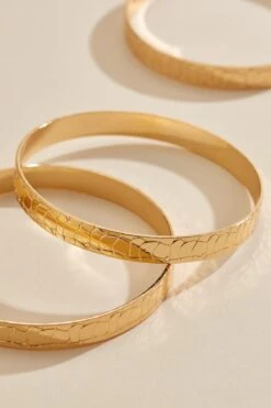 Gold Snakeskin Bangle Set -Versona Shop 45317029 1