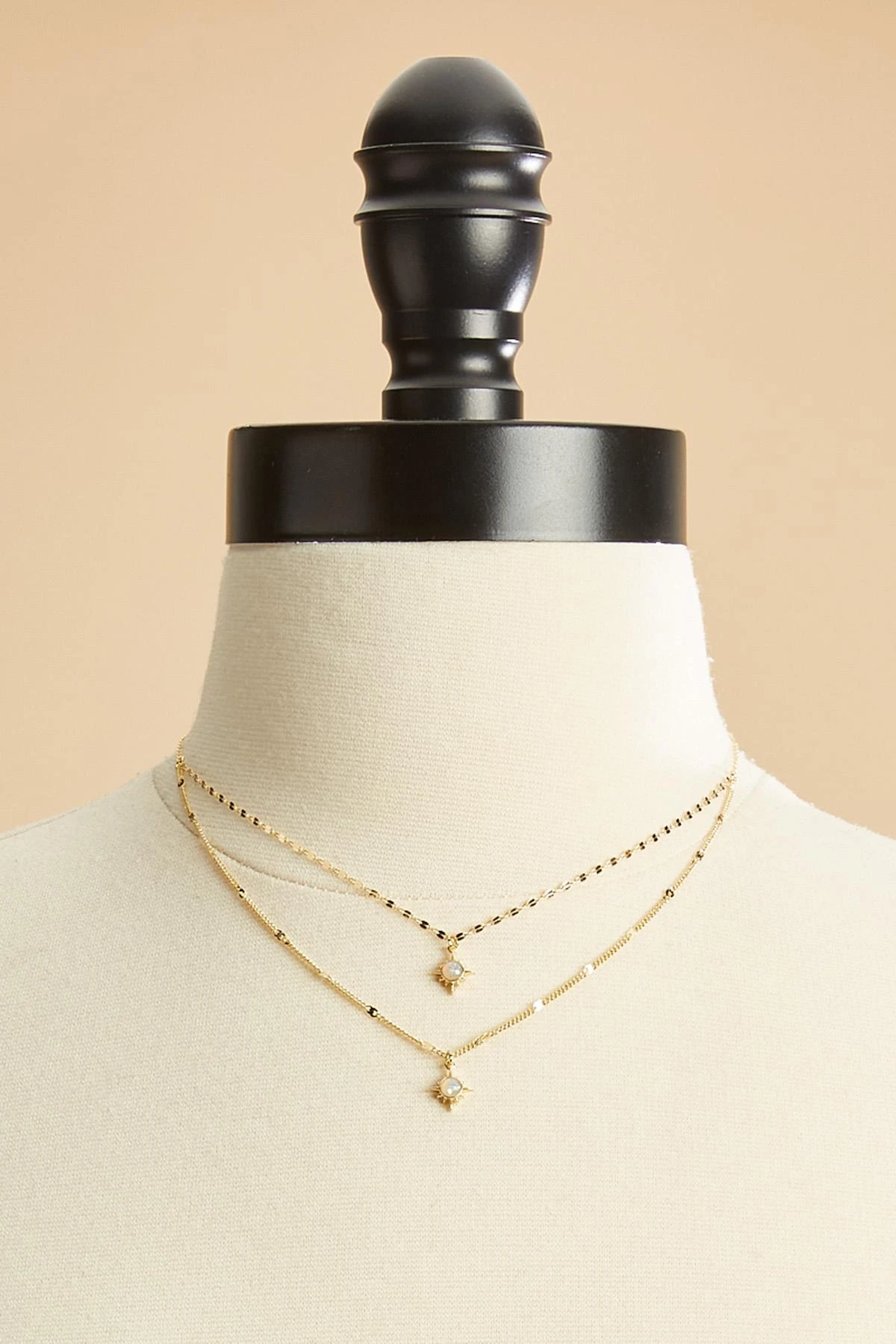 18k Iridescent Sunburst Layered Necklace 4 18k Iridescent Sunburst Layered Necklace - Image 2