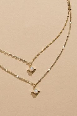 18k Iridescent Sunburst Layered Necklace 7 18k Iridescent Sunburst Layered Necklace -Versona Shop 45371766 2