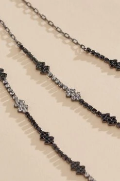 Layered Rhinestone Necklace -Versona Shop 45402124 2