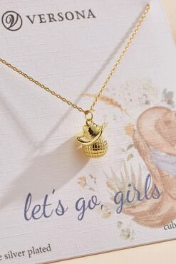 Fine Plated Disco Cowgirl Necklace -Versona Shop 45432869 2