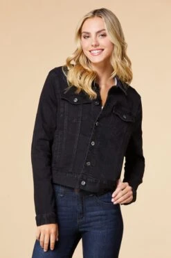 Paint It Black Denim Jacket -Versona Shop 45459850 2